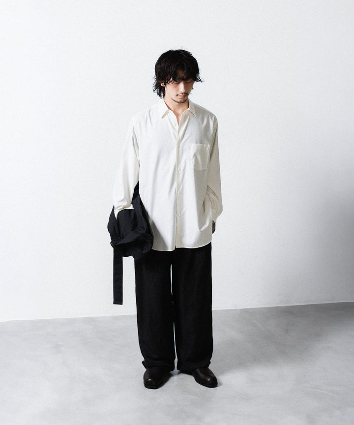 ssstein(シュタイン)の PIMA COTTON OVERSIZED REGULAR COLLAR SHIRT - OFF WHITEの公式通販サイトsession福岡セレクトショップ