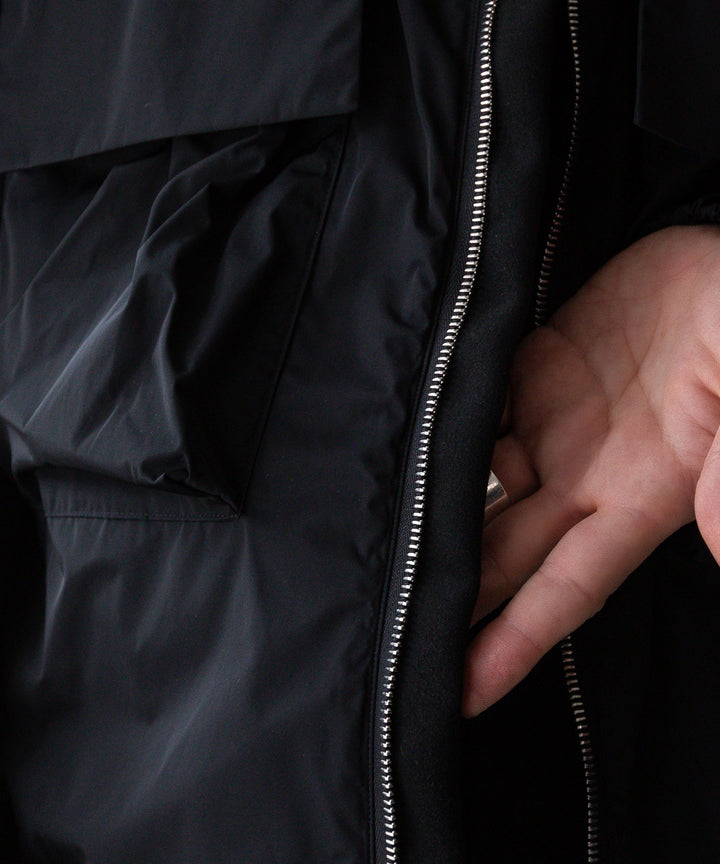 【stein】ssstein シュタインのNYLON TAFTA HOODED SHORT JACKETのBLACK　 公式通販サイトsession福岡セレクトショップ