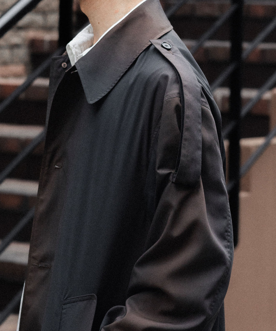 SUBLATIONS-サブレーションズのKIVULI PRINT LIGHT WEIGHT COATのDARK BROWN公式通販サイトsession福岡セレクトショップ