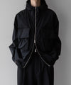 【stein】NYLON TAFTA HOODED SHORT JACKET - BLACK