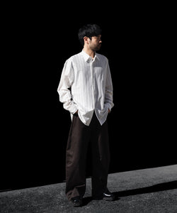 KANEMASA PHIL.】46G STRIPE MODEST SHIRT - WHITE | 公式通販サイト