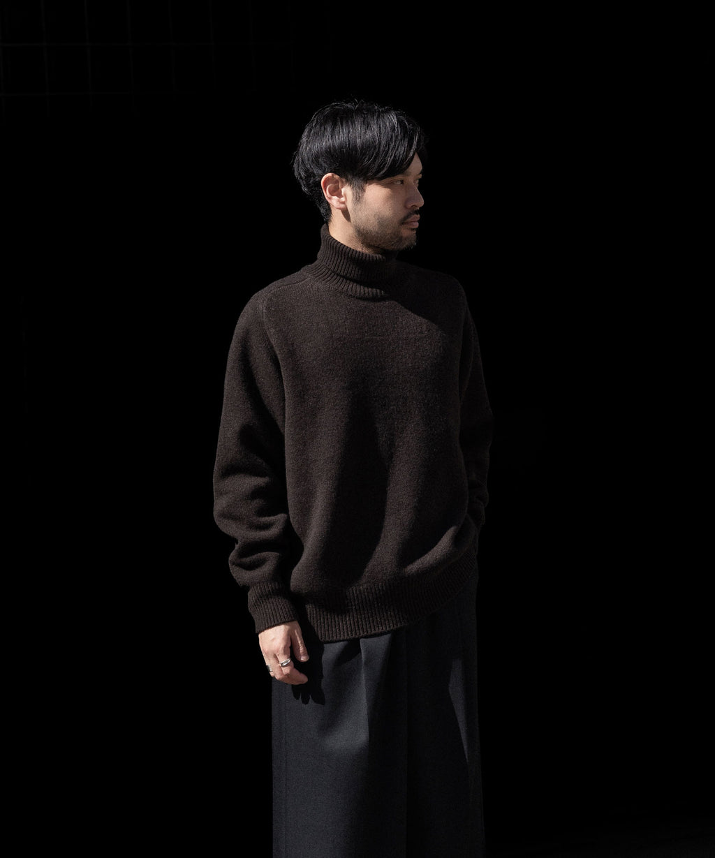 ssstein(シュタイン)のEXTRA FINE WOOL WARM KNIT TURTLE NECK LS - DARK BROWNの公式通販サイトsession福岡セレクトショップ