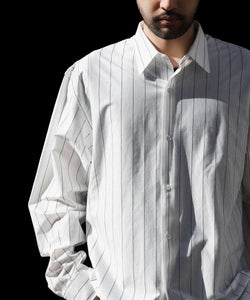 KANEMASA PHIL.】46G STRIPE MODEST SHIRT - WHITE | 公式通販サイト