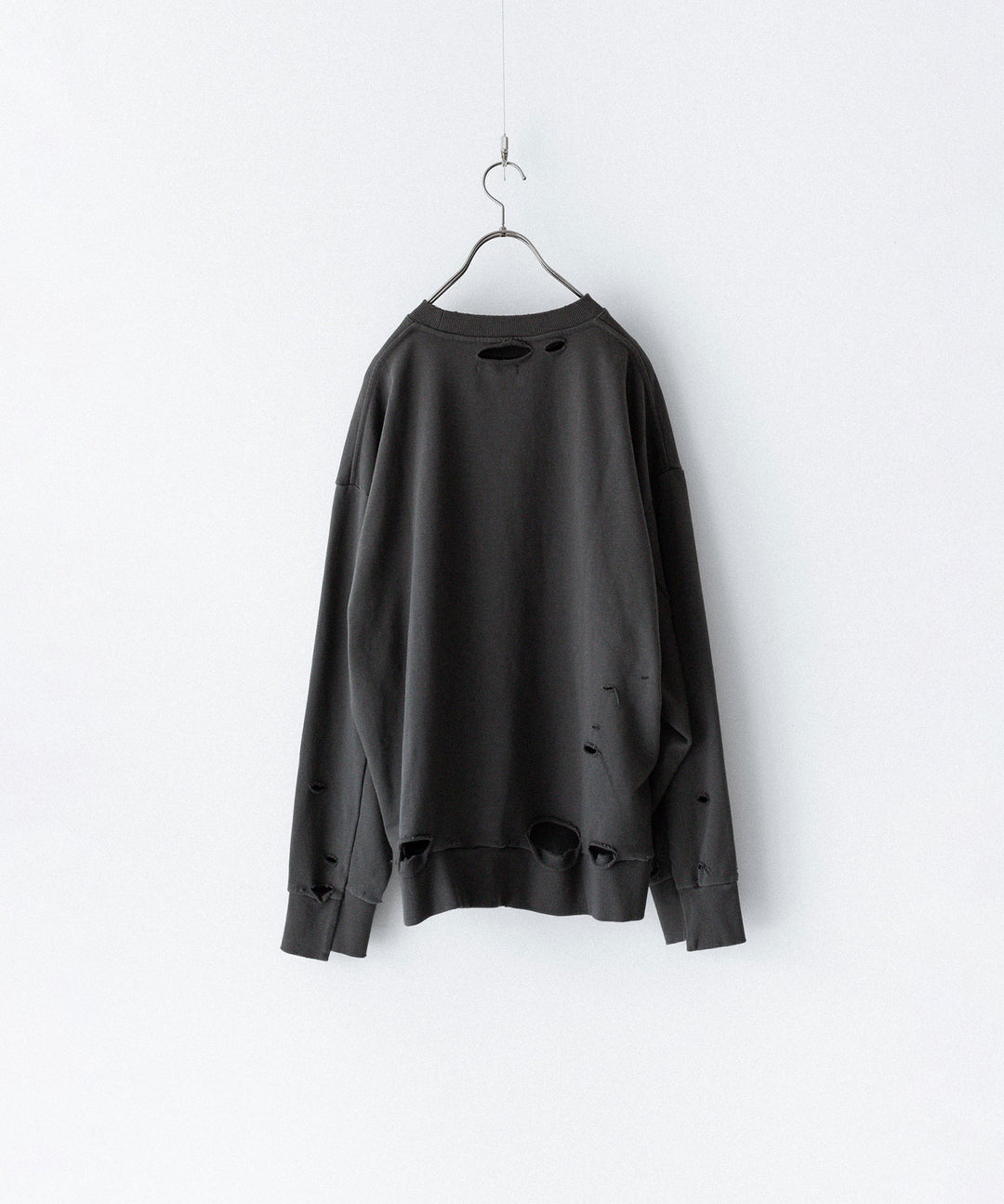 CODA コーダ FADED BLACK WASHED DESTROYED SWEATSHIRTのGREY WASH公式通販サイトsession福岡セレクトショップ