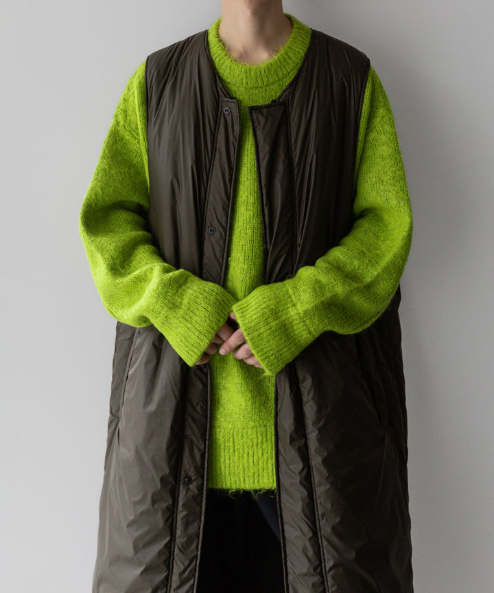 stein(シュタイン)の23AWコレクションKID MOHAIR KNIT LSのYELLOW GREEN