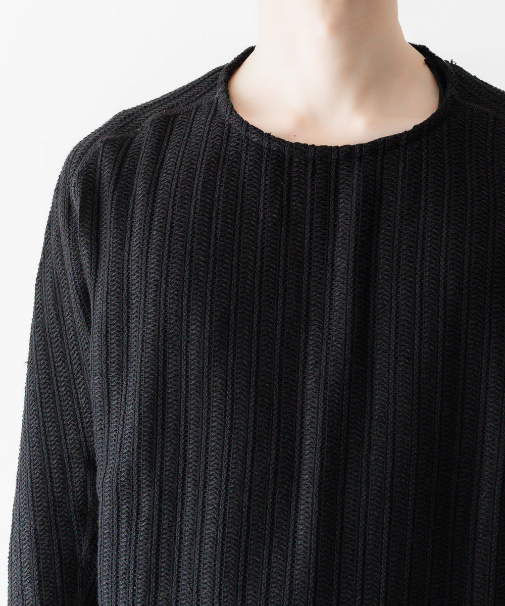 OPPOSE DUALITY-オポーズデュアリティのLONG SLEEVE T-SHIRT WAVEのBLACK公式通販サイトsession福岡セレクトショップ
