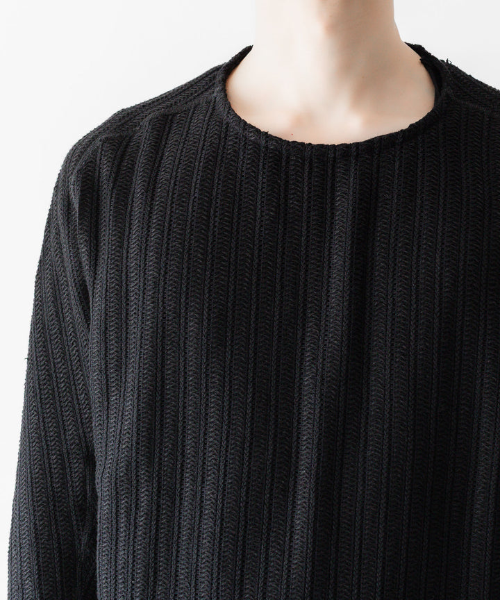 OPPOSE DUALITY-オポーズデュアリティのLONG SLEEVE T-SHIRT WAVEのBLACK公式通販サイトsession福岡セレクトショップ