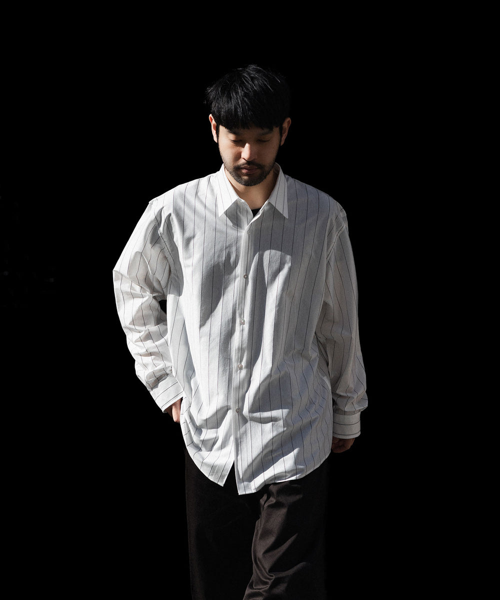 KANEMASA PHIL. カネマサフィルの46G STRIPE MODEST SHIRTのWHITE 公式通販サイトsession福岡セレクトショップ