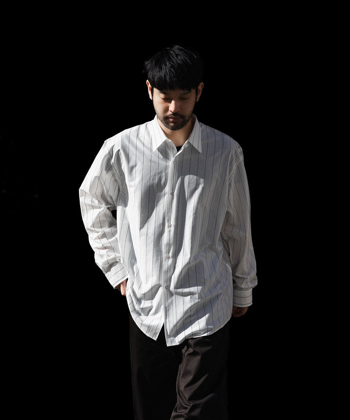 KANEMASA PHIL. カネマサフィルの46G STRIPE MODEST SHIRTのWHITE 公式通販サイトsession福岡セレクトショップ