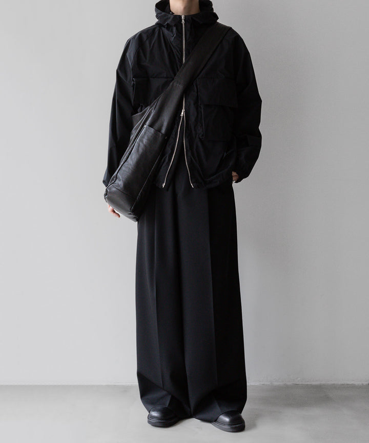 【stein】ssstein シュタインのNYLON TAFTA HOODED SHORT JACKETのBLACK　 公式通販サイトsession福岡セレクトショップ