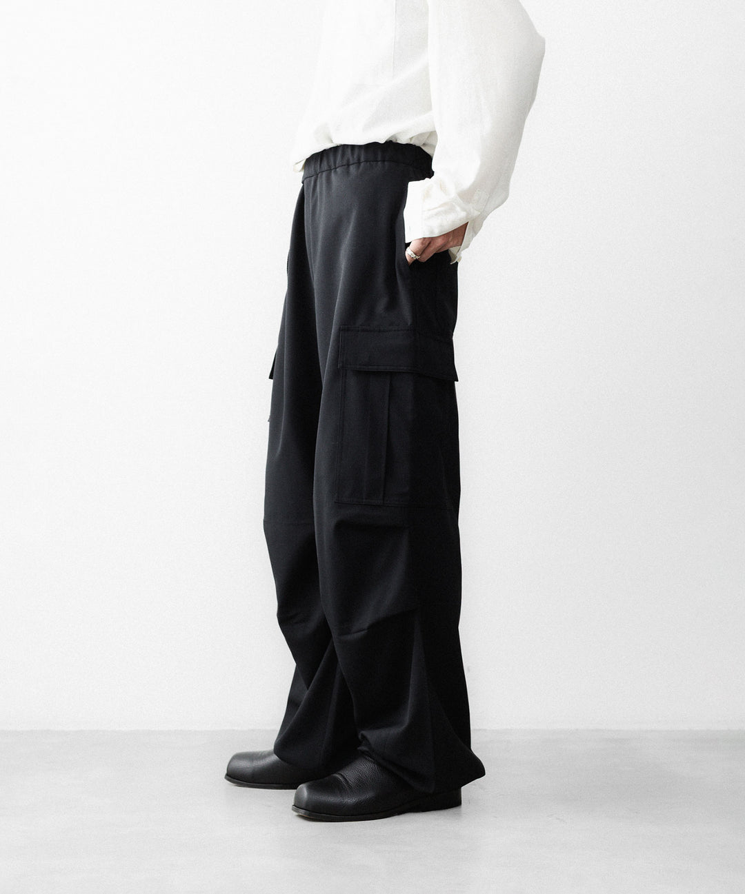 REVERBERATE リバーバレイトのCARGO PANTS-PLのBLACK 公式通販サイトsession福岡セレクトショップ