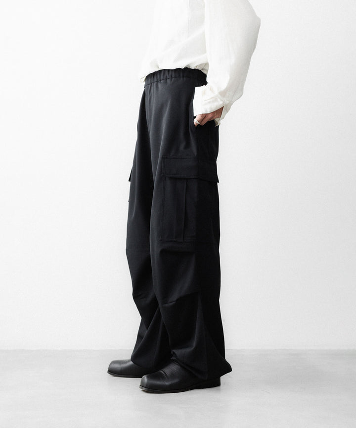 REVERBERATE リバーバレイトのCARGO PANTS-PLのBLACK 公式通販サイトsession福岡セレクトショップ