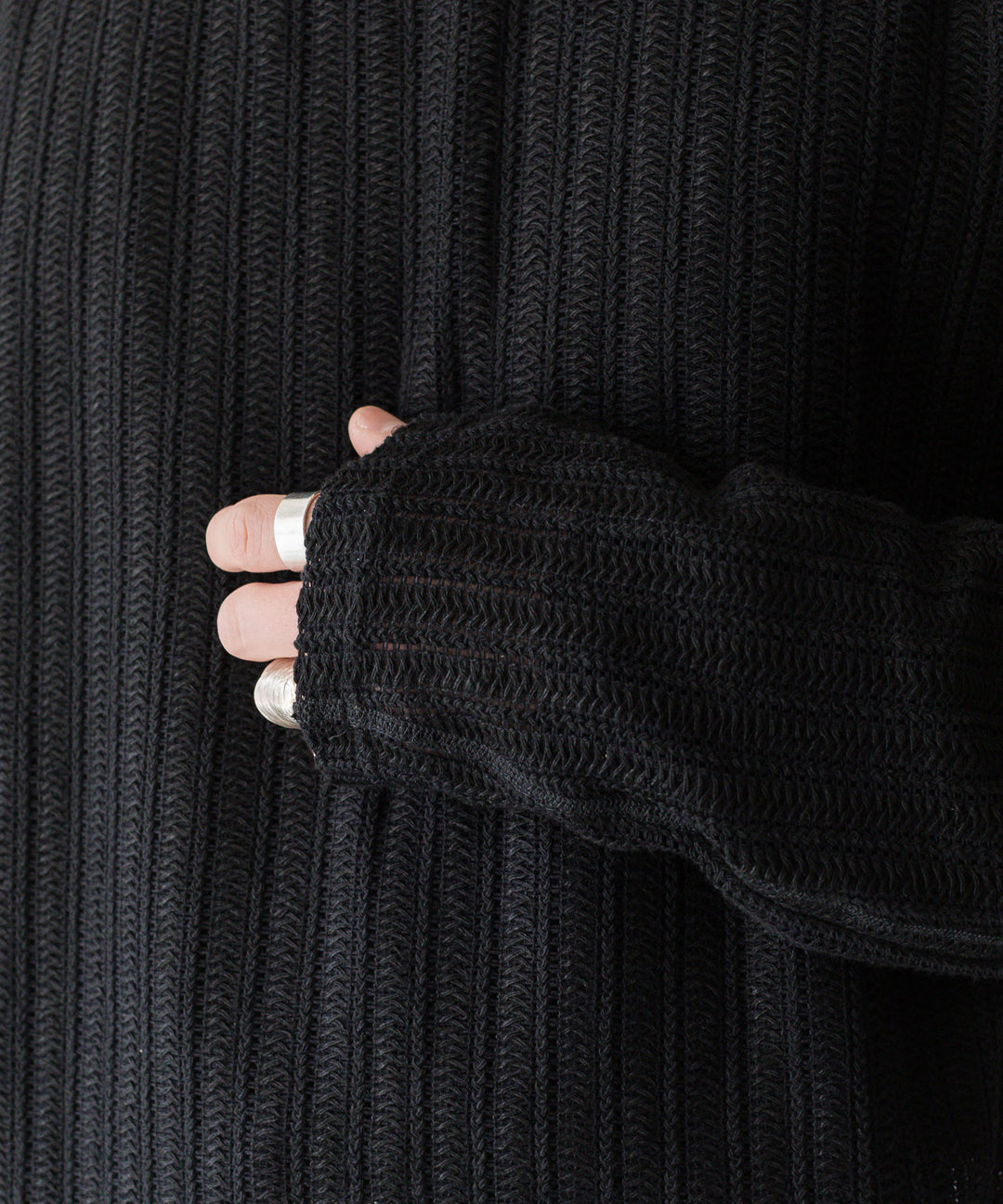 OPPOSE DUALITY-オポーズデュアリティのLONG SLEEVE T-SHIRT WAVEのBLACK公式通販サイトsession福岡セレクトショップ
