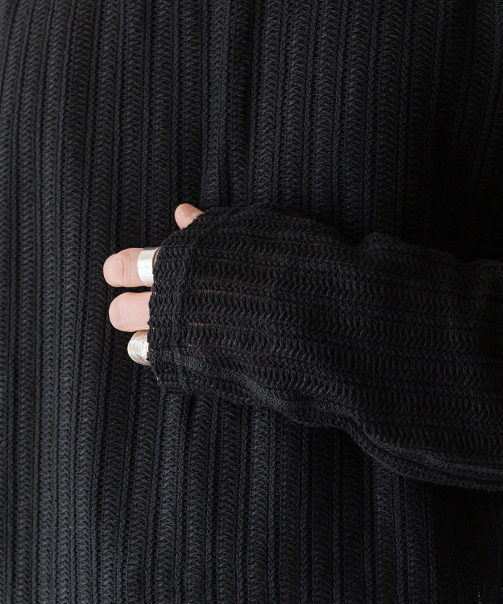 OPPOSE DUALITY-オポーズデュアリティのLONG SLEEVE T-SHIRT WAVEのBLACK公式通販サイトsession福岡セレクトショップ