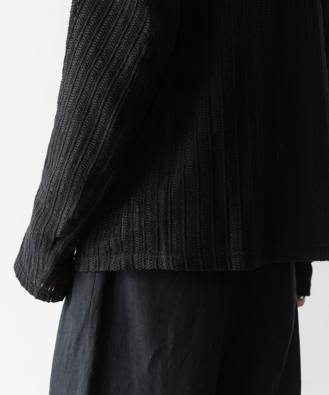 OPPOSE DUALITY-オポーズデュアリティのLONG SLEEVE T-SHIRT WAVEのBLACK公式通販サイトsession福岡セレクトショップ