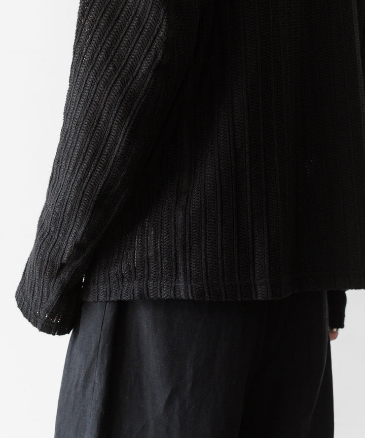 OPPOSE DUALITY-オポーズデュアリティのLONG SLEEVE T-SHIRT WAVEのBLACK公式通販サイトsession福岡セレクトショップ