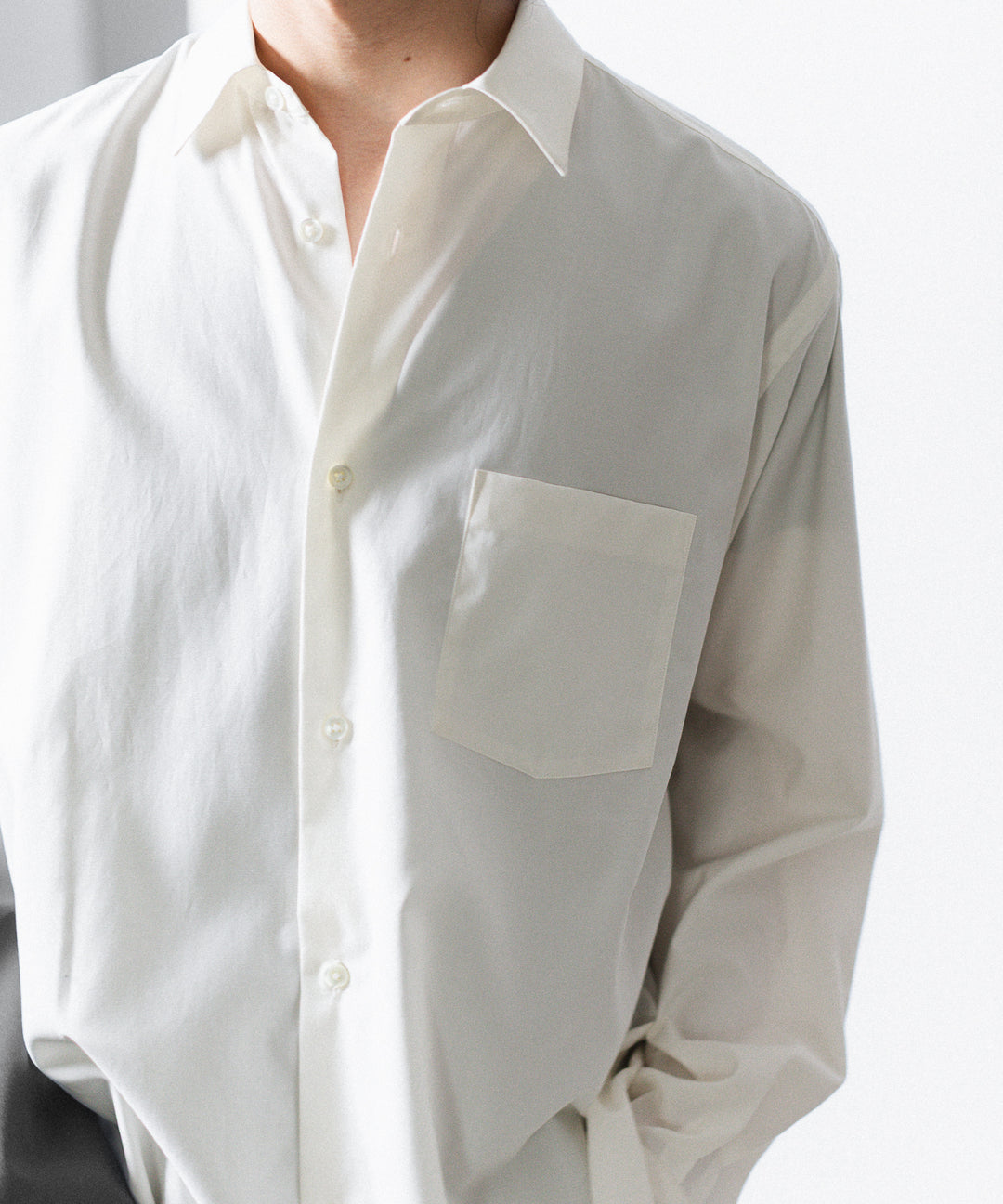 ssstein(シュタイン)の PIMA COTTON OVERSIZED REGULAR COLLAR SHIRT - OFF WHITEの公式通販サイトsession福岡セレクトショップ
