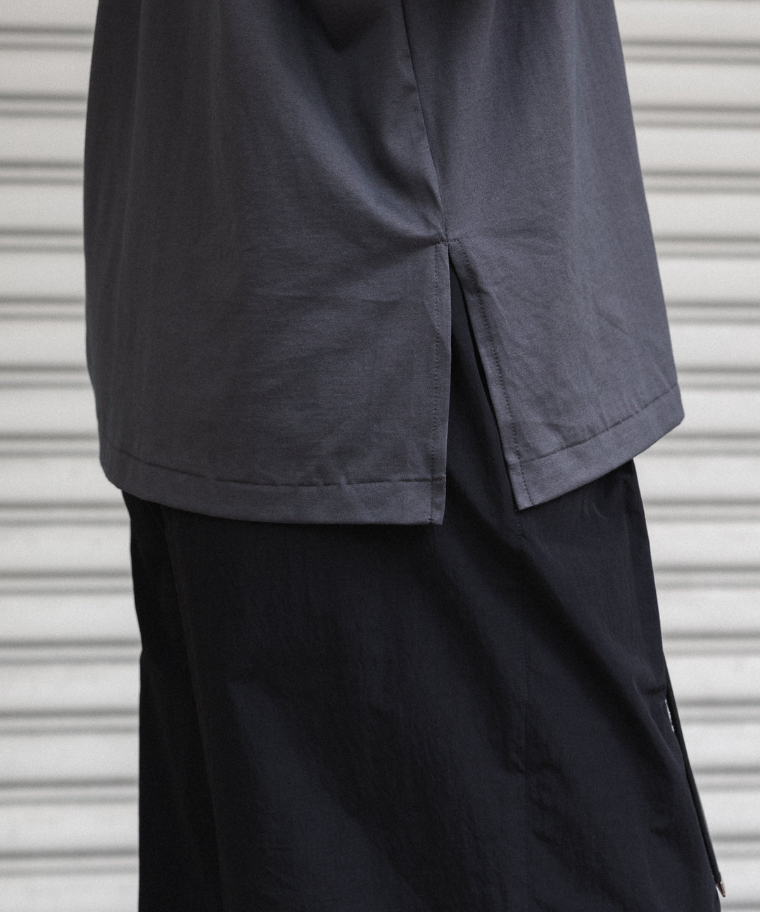 INTÉRIM インテリム HYPER BIG HIGH GAUGE SUVIN JERSEY POLO SHIRTのSMOKE BLACK 公式通販サイトsession福岡セレクトショップ