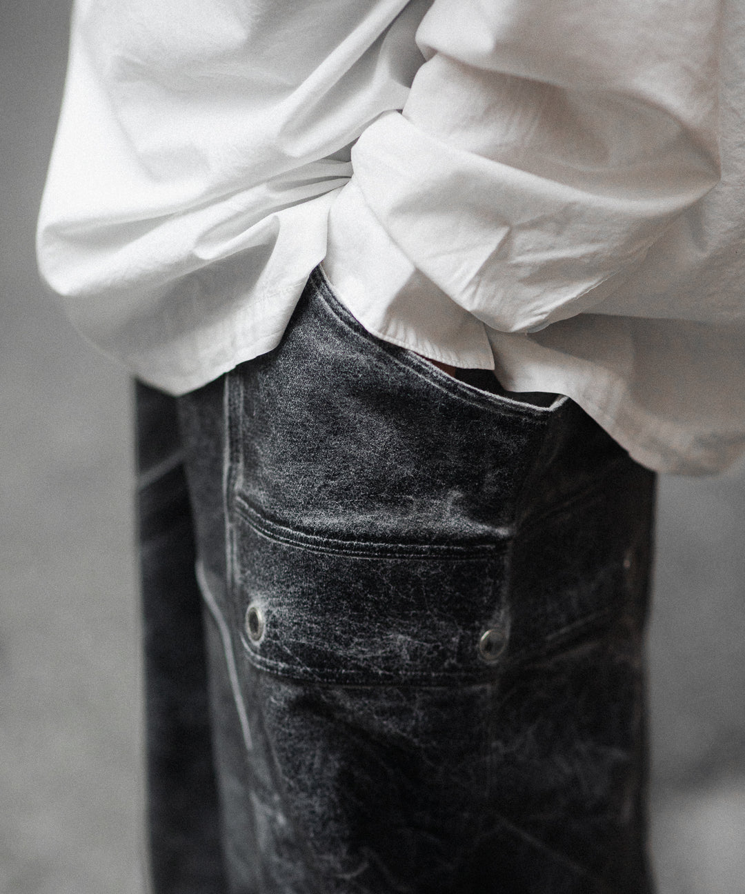 SUBLATIONS サブレーションズのCRACKING COATED BANANA CUTTING PANTSのHEATHER GRAY BASE 公式通販サイトsession福岡セレクトショップ