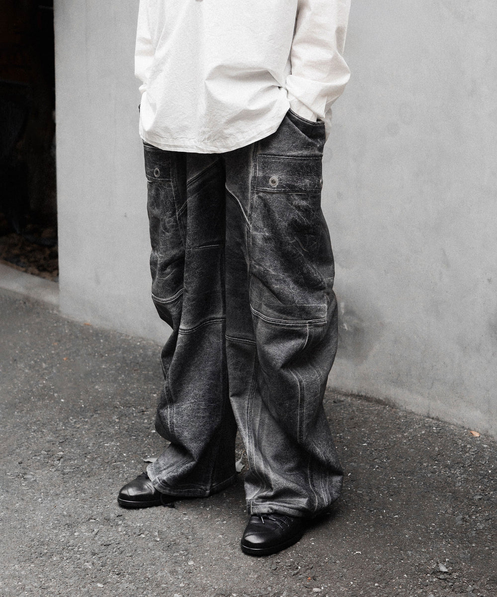 SUBLATIONS サブレーションズのCRACKING COATED BANANA CUTTING PANTSのHEATHER GRAY BASE 公式通販サイトsession福岡セレクトショップ