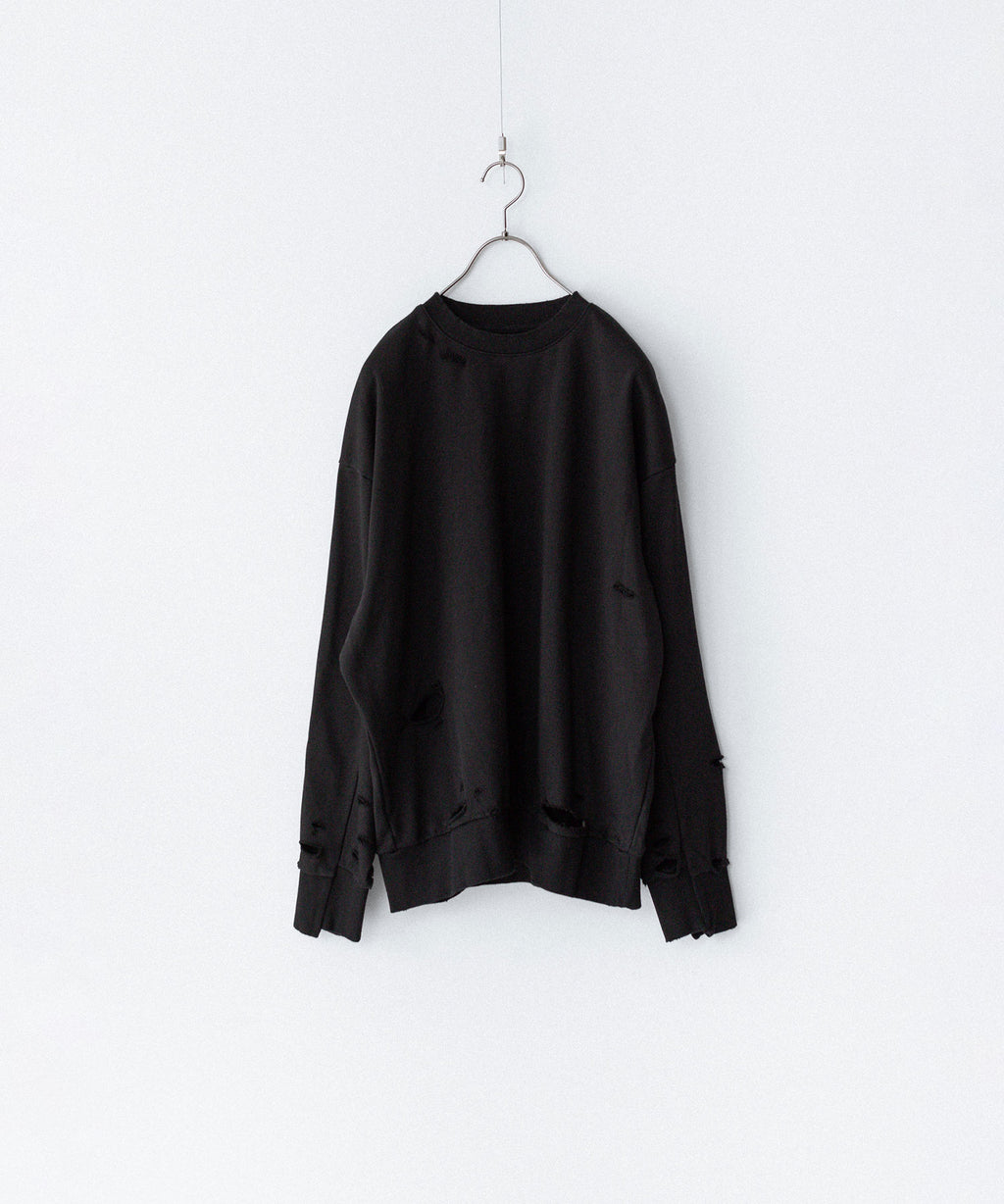 CODA コーダ FADED BLACK WASHED DESTROYED SWEATSHIRTのADED BLACK公式通販サイトsession福岡セレクトショップ