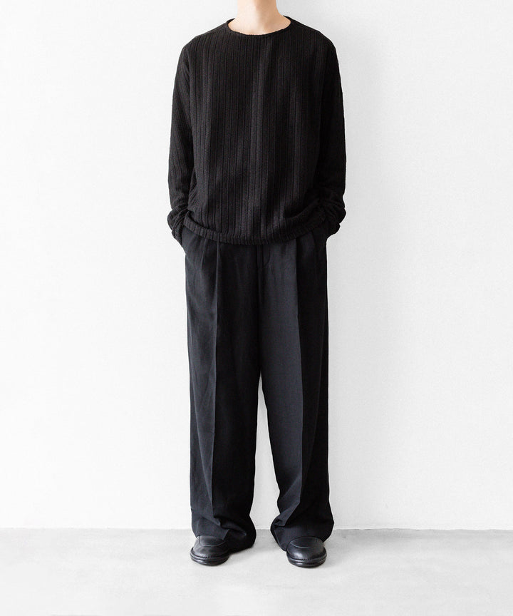 OPPOSE DUALITY-オポーズデュアリティのLONG SLEEVE T-SHIRT WAVEのBLACK公式通販サイトsession福岡セレクトショップ