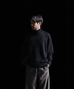 ssstein / シュタイン】MOHAIR GLITTER KNIT TURTLE NECK LS - BLACK