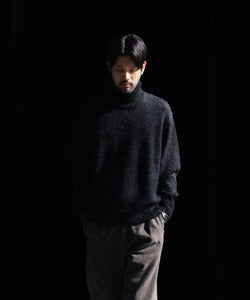 ssstein / シュタイン】MOHAIR GLITTER KNIT TURTLE NECK LS - BLACK