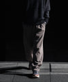 【ssstein】WOOL/CASHMERE FLEECE EASY TWIST TROUSERS - GREY BROWN