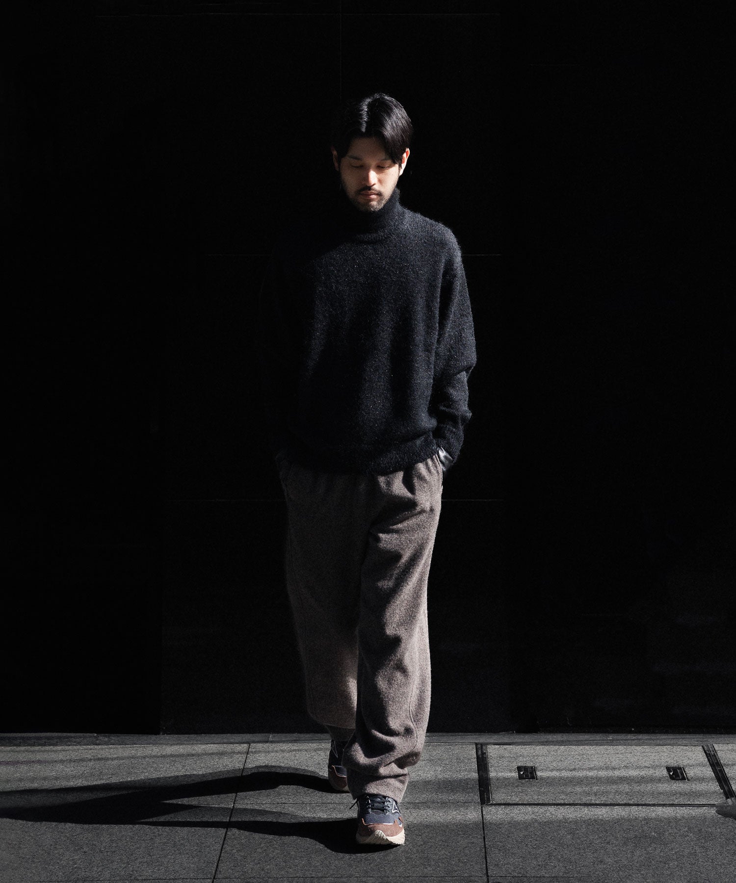 トップス ssstein MOHAIR GLITTER KNIT TURTLE NECK ssstein / シュタイン】MOHAIR GLITTER KNIT TURTLE NECK LS - BLACK