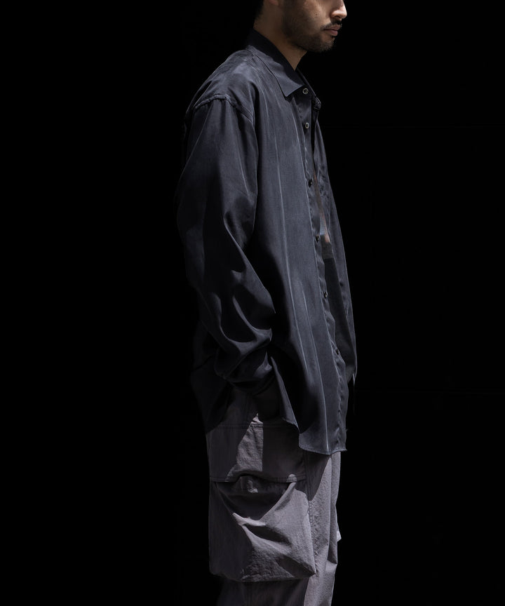 【stein】ssstein シュタインのOVERSIZED CUPRO LS SHIRTのCHARCOAL 公式通販サイトsessionセッション福岡セレクトショップ