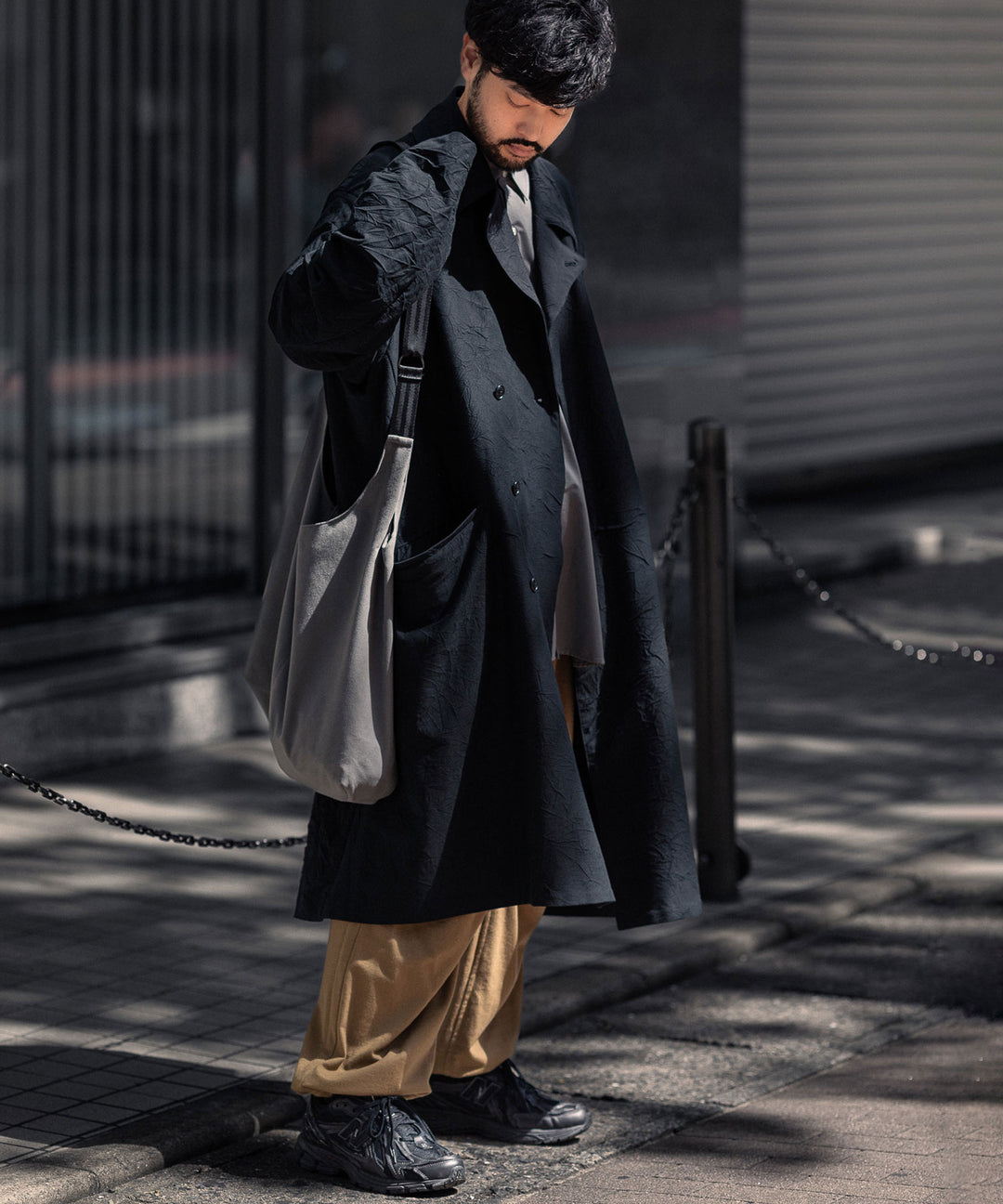 【KANEMASA PHIL.】CATCH WASHER TWILL STENCIL DOUBLE COAT - BLACK カネマサフィル sessionセッション福岡セレクトショップ 公式通販サイト