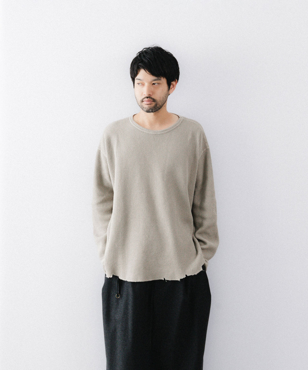 concause-コンコースのWAFFLE SHIRTのBEIGE公式通販サイトsession福岡セレクトショップ