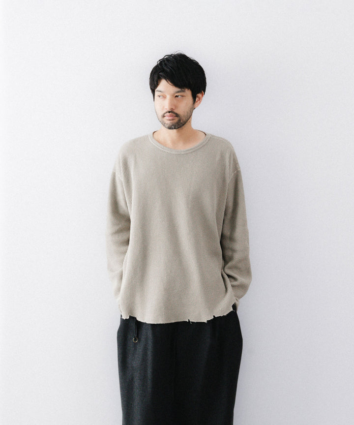 concause-コンコースのWAFFLE SHIRTのBEIGE公式通販サイトsession福岡セレクトショップ