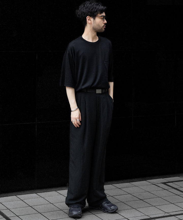 ssstein(シュタイン)のRAYON/LINEN WIDE EASY TROUSERS - BLACKの公式通販サイトsession福岡セレクトショップ
