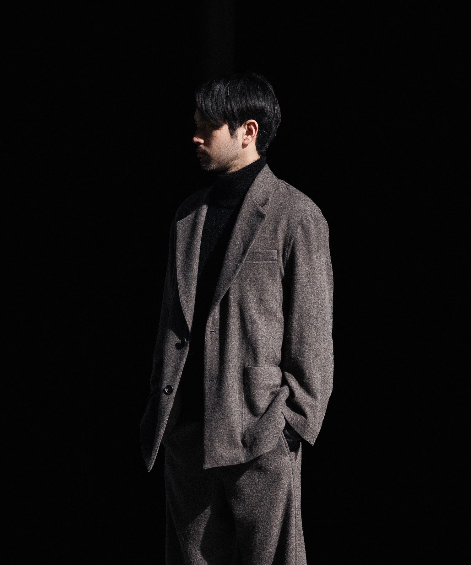 ssstein(シュタイン)のWOOL/CASHMERE FLEECE SINGLE BREASTED JACKET - GREY BROWNの公式通販サイトsession福岡セレクトショップ