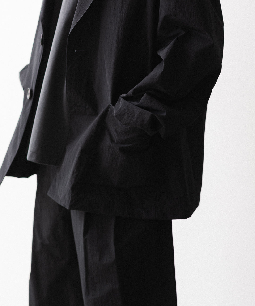 ssstein(シュタイン)の WINDPROOF NYLON SINGLE BREASTED JACKET - BLACKの公式通販サイトsession福岡セレクトショップ