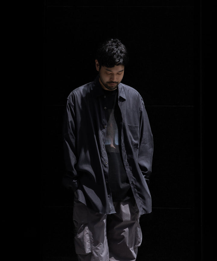 【stein】ssstein シュタインのOVERSIZED CUPRO LS SHIRTのCHARCOAL 公式通販サイトsessionセッション福岡セレクトショップ