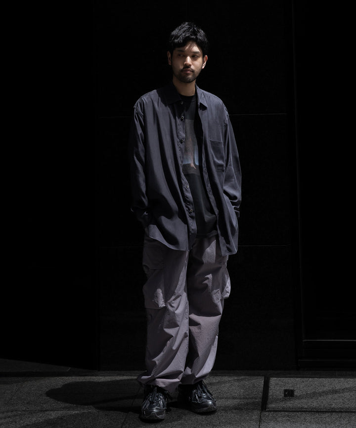 【stein】ssstein シュタインのOVERSIZED CUPRO LS SHIRTのCHARCOAL 公式通販サイトsessionセッション福岡セレクトショップ