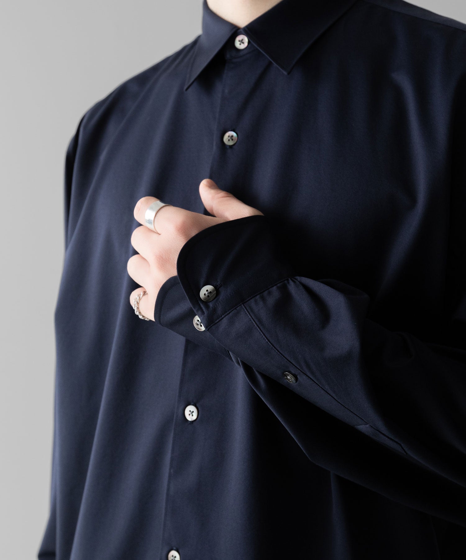 【KANEMASA PHIL.】カネマサフィルの46G MODEST L/S SHIRT - NAVYの公式通販サイトsession福岡セレクトショップ