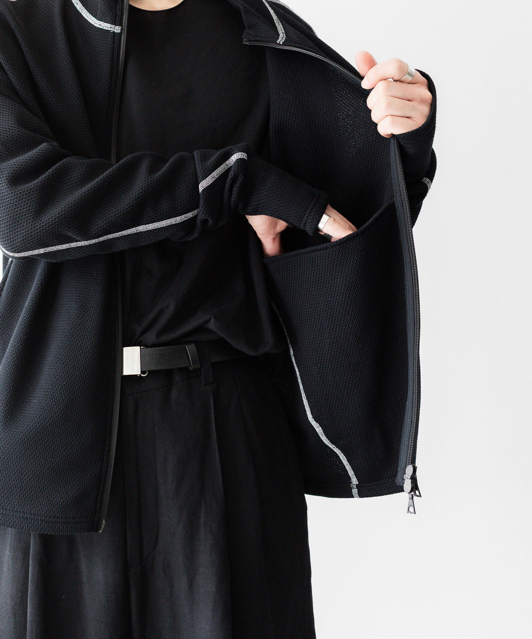 OPPOSE DUALITY-オポーズデュアリティのZIP UP TOP THERMAL HI-VISのBLACK公式通販サイトsession福岡セレクトショップ