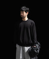 【ssstein】WOOL SILK KNIT TUCKED LS - BLACK