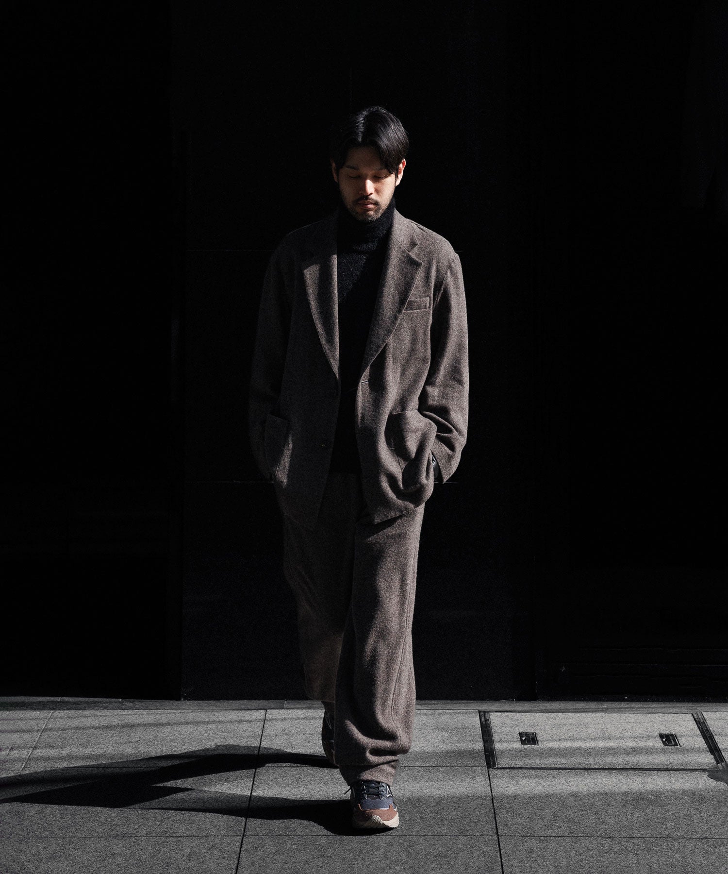 ssstein(シュタイン)のWOOL/CASHMERE FLEECE SINGLE BREASTED JACKET - GREY BROWNの公式通販サイトsession福岡セレクトショップ