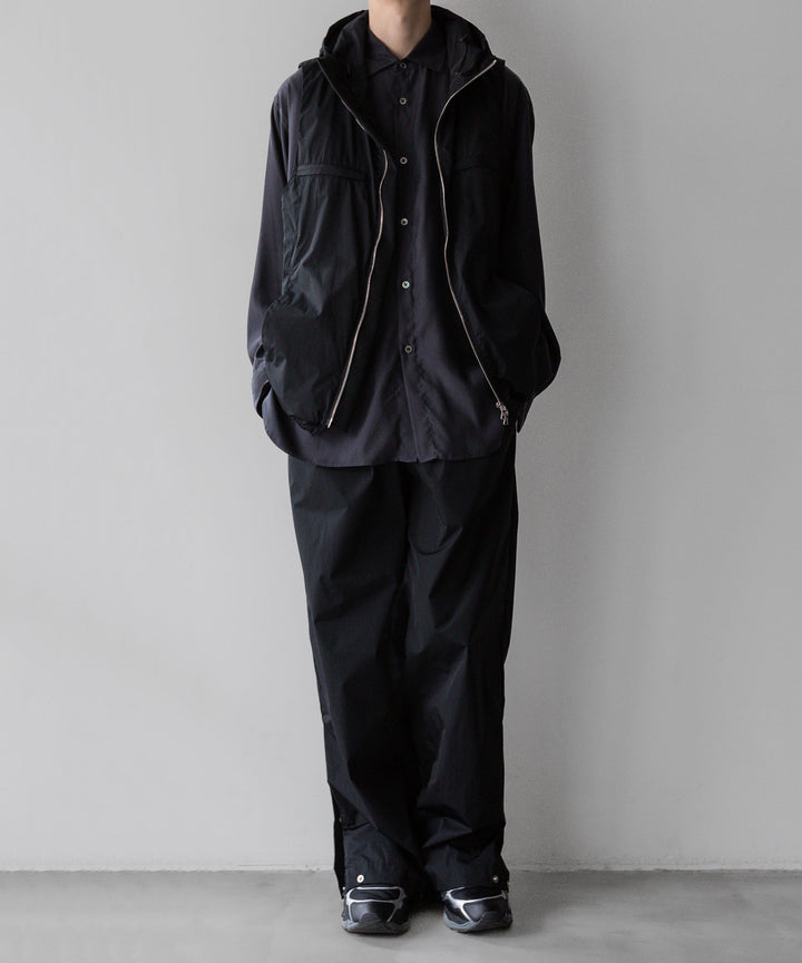 【stein】ssstein シュタインのNYLON TAFTA HOODED VESTのBLACK　 公式通販サイトsession福岡セレクトショップ