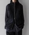 【stein】NYLON TAFTA HOODED VEST - BLACK