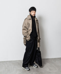 ssstein(シュタイン)の24AWコレクション EASY WIDE TROUSERS (2/72梳毛フラノ) - BLACK 公式通販サイトsession福岡セレクトショップ