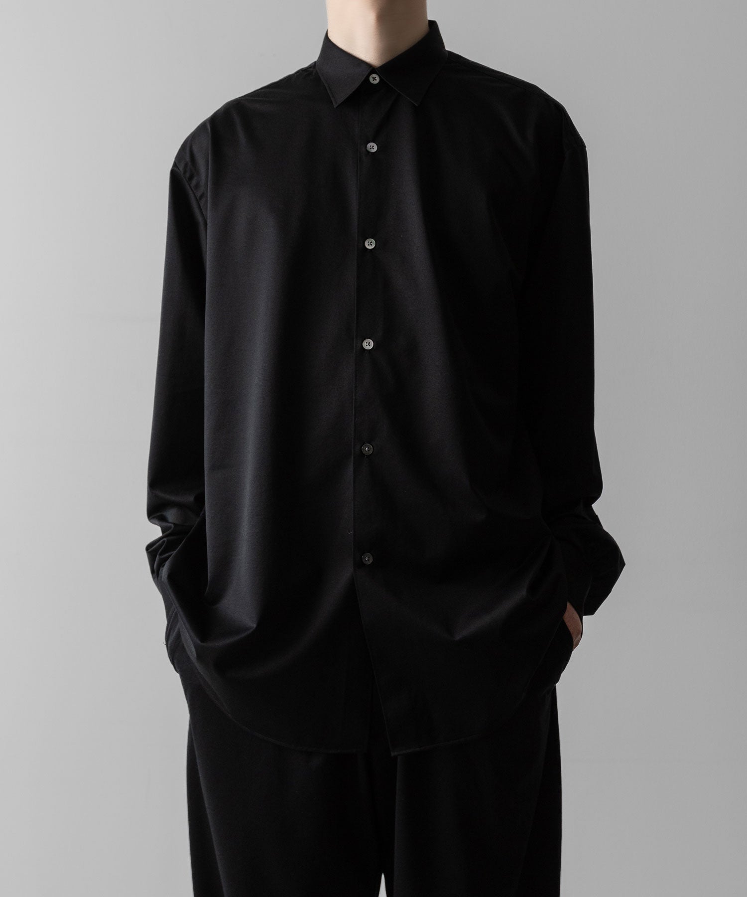 【KANEMASA PHIL.】カネマサフィルの46G MODEST L/S SHIRT - BLACKの公式通販サイトsession福岡セレクトショップ