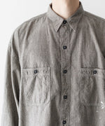 画像をギャラリービューアに読み込む, INTÉRIM - インテリムのMILK PAINT VINTAGE WASH BLACK SHUTTLE CHAMBRAY HYPER BIG US NAVY WORK SHIRT TYPE2のGRAY公式通販サイトsession福岡セレクトショップ

