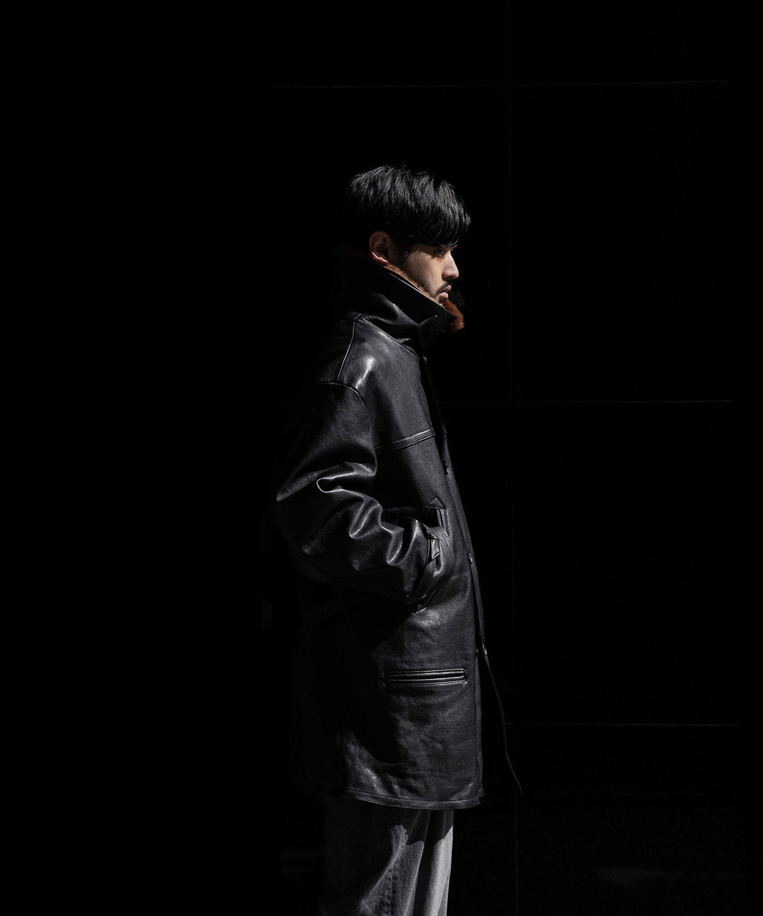 【ANTHEM A】LAMB LEATHER TROMPE L&