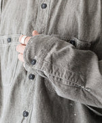 画像をギャラリービューアに読み込む, INTÉRIM - インテリムのMILK PAINT VINTAGE WASH BLACK SHUTTLE CHAMBRAY HYPER BIG US NAVY WORK SHIRT TYPE2のGRAY公式通販サイトsession福岡セレクトショップ
